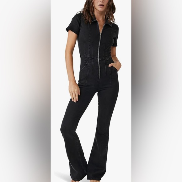 FREE PEOPLE JAYDE FLARE JUMPSUIT - Picture 1 of 5